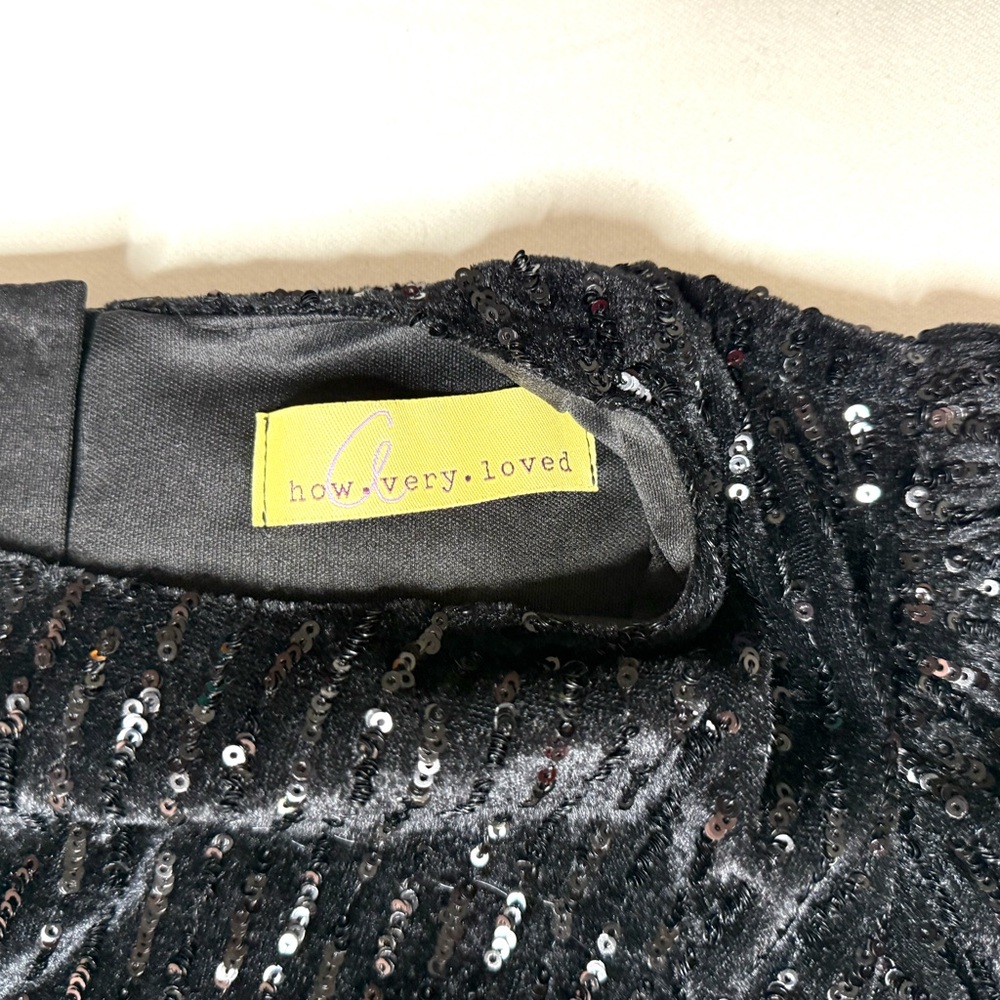 Black Sequin Dress - Picture 3 of 9